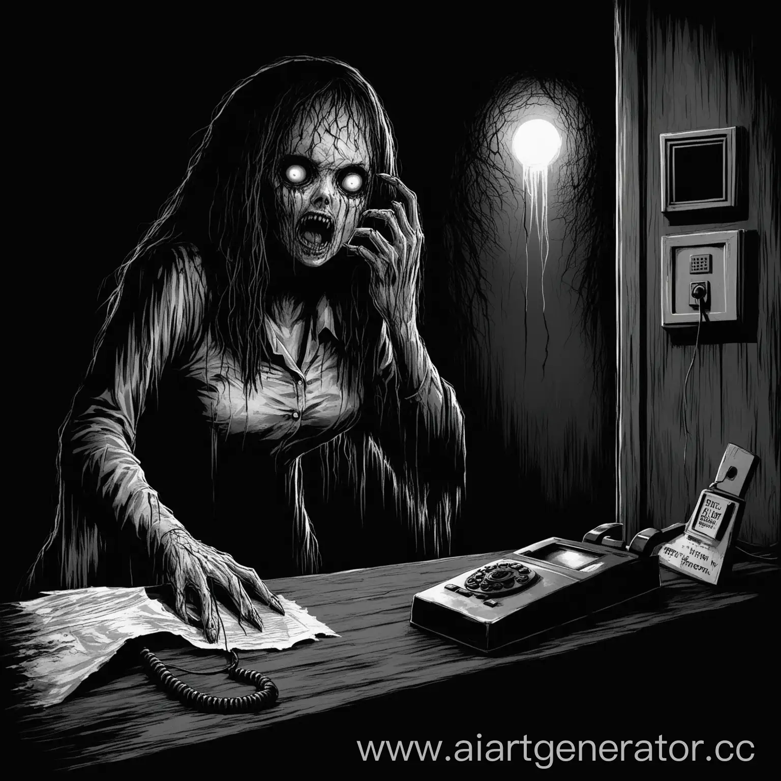 Terrifying-Phone-Call-Horror-Art