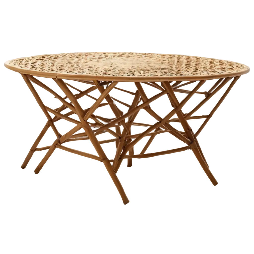 HighQuality-PNG-Image-of-a-Rattan-Table-Exquisite-Craftsmanship-Captured
