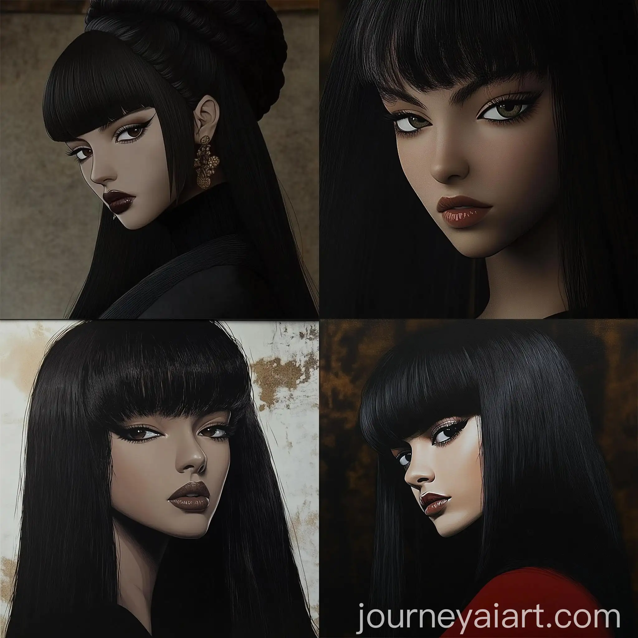 Portrait-of-a-Young-Woman-with-Black-Hair