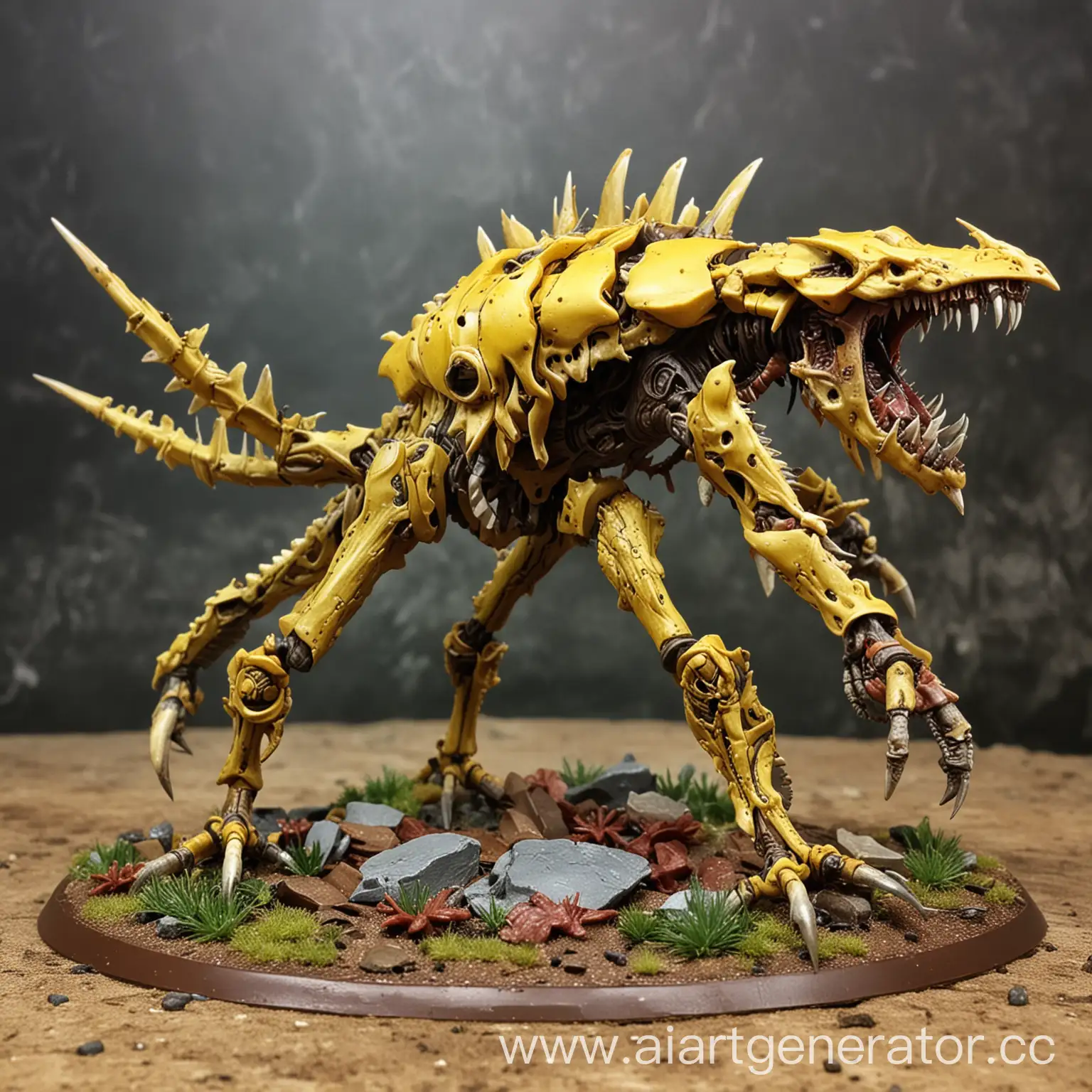 Swamp-Colored-Tyranid-with-Yellow-Shell