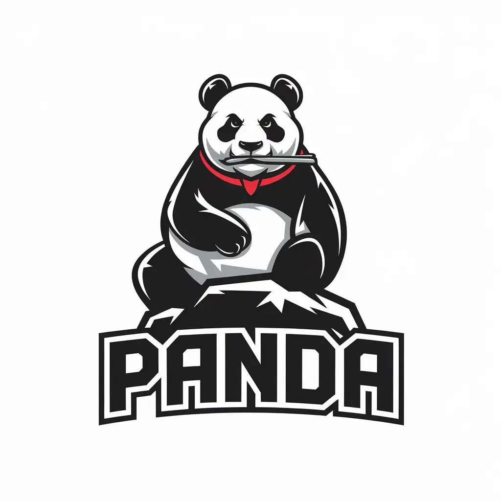 a vector logo design,with the text "panda", main symbol:panda,Moderate,be used in Entertainment industry,clear background