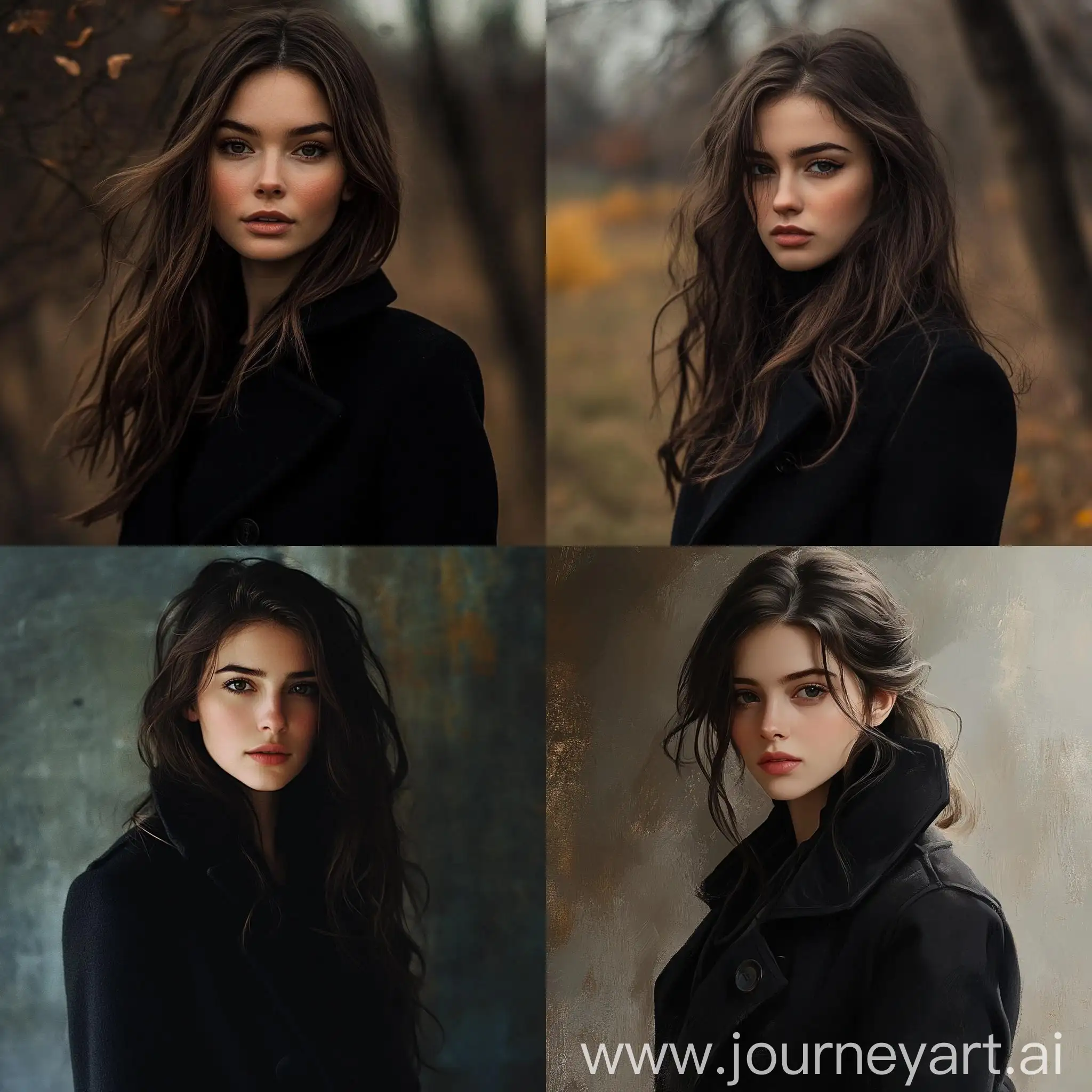 Brunette-Girl-in-Black-Coat-Portrait