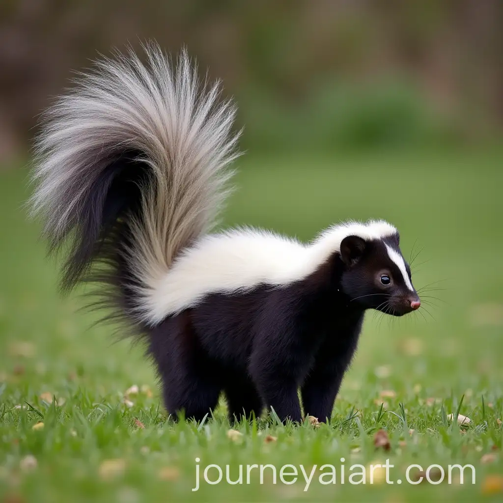 Skunk-Farting-in-Forest-Clearing