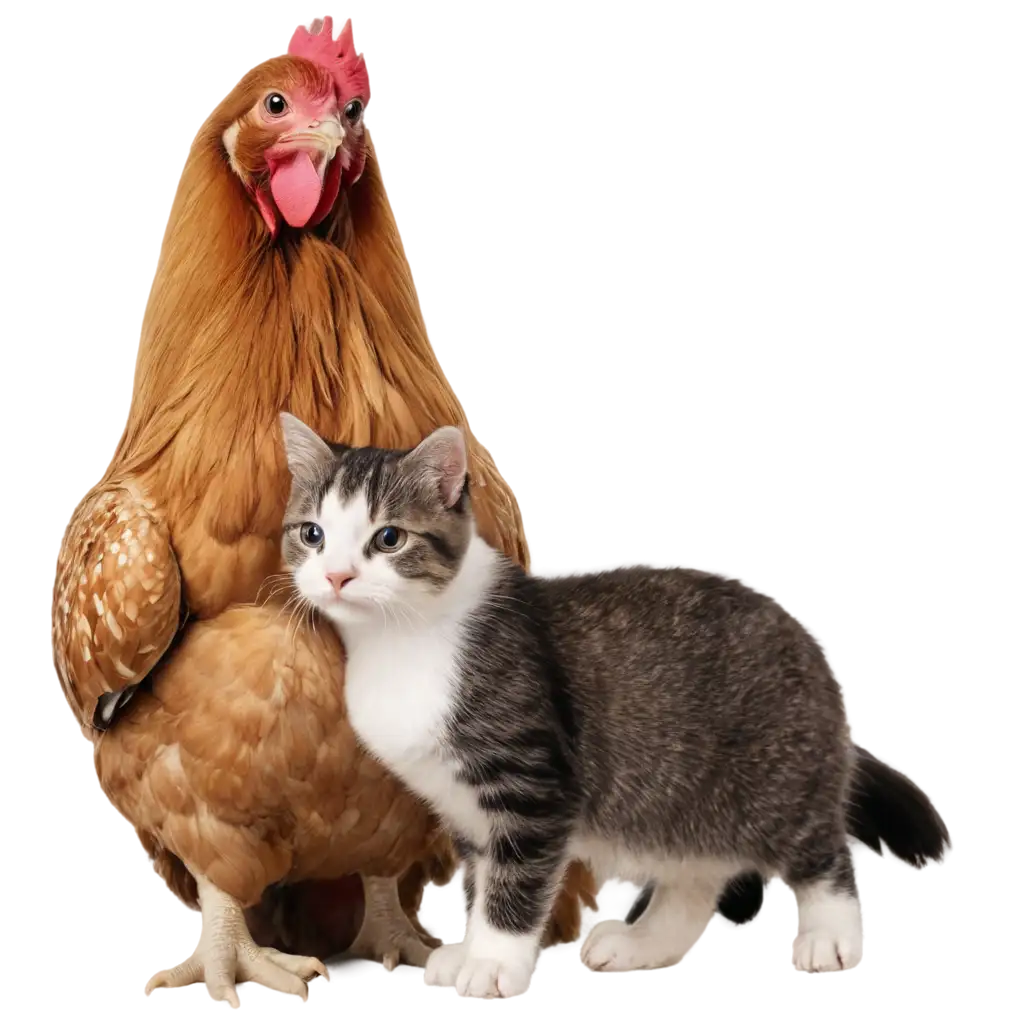 Creative-PNG-Image-of-a-Chicken-and-Cat-AI-Art-Prompt