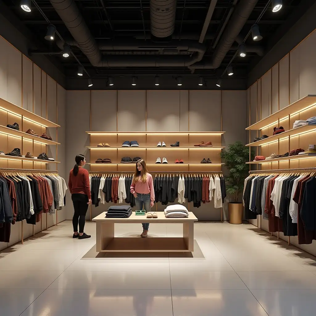 Modern-Clothing-Store-with-Sleek-Shelving-and-Hidden-Lighting