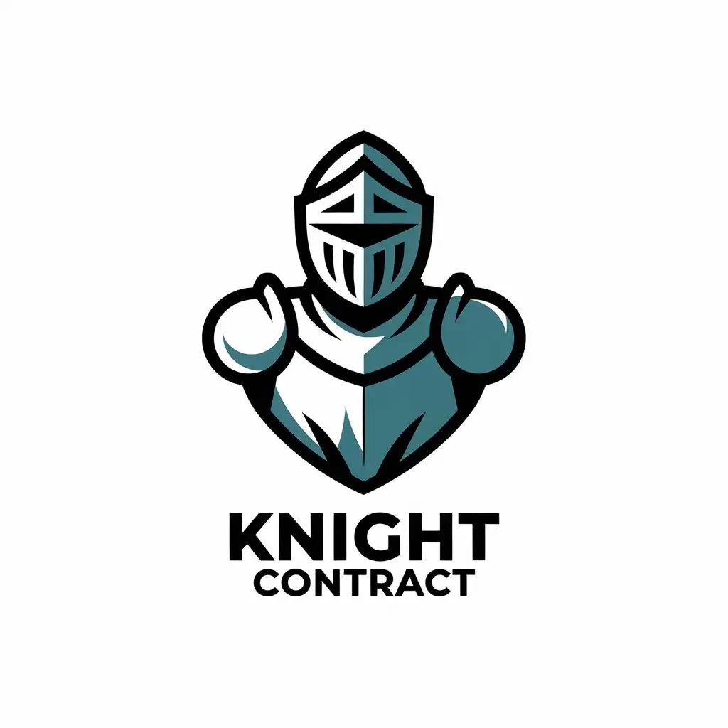 a vector logo design,with the text "knight contract", main symbol:knight guard,Moderate,be used in Internet industry,clear background