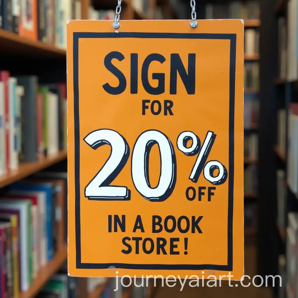 Discount-Sign-for-20-Off-in-a-Cozy-Bookstore