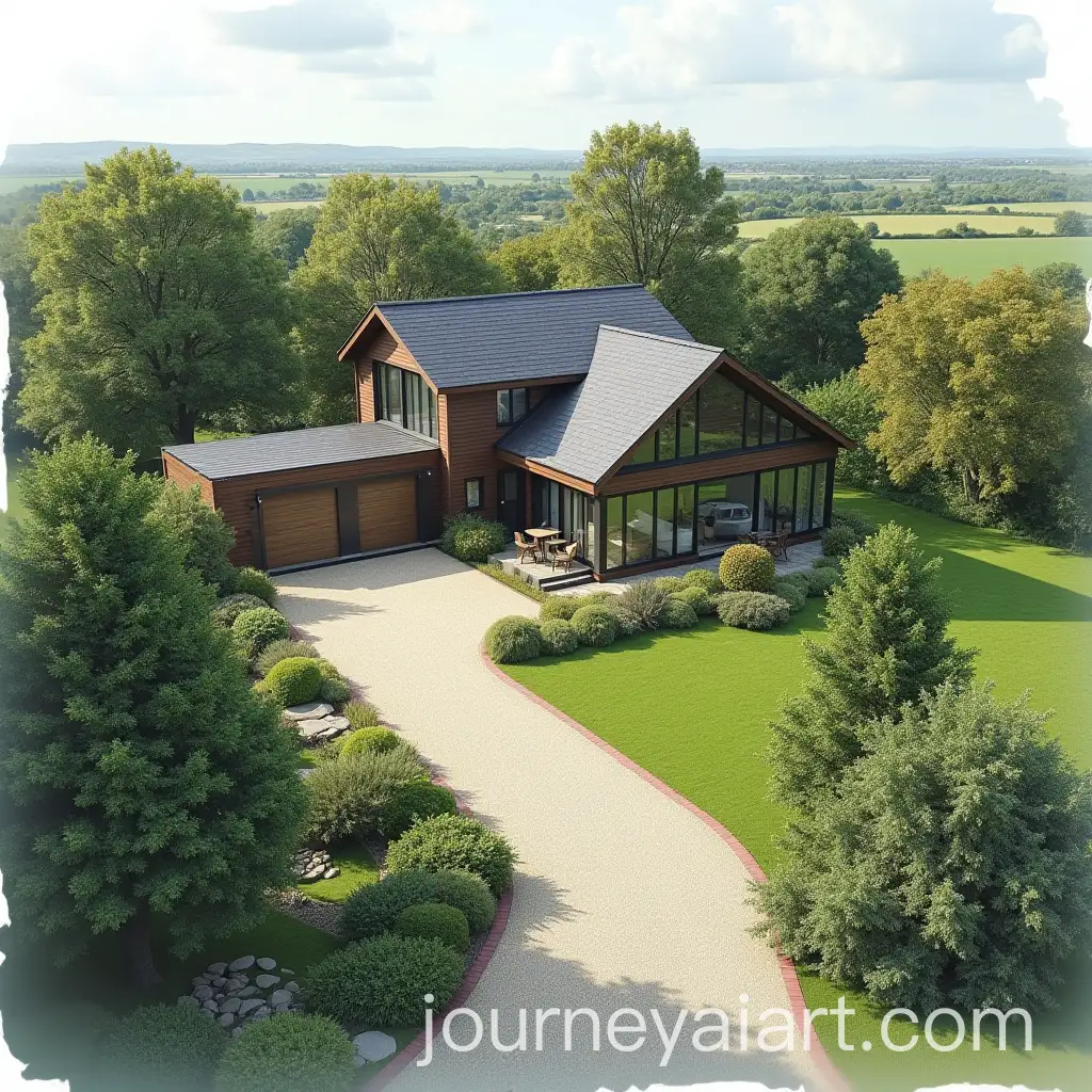 Modern-Triangular-Garden-Design-with-Elevated-Open-Field-View