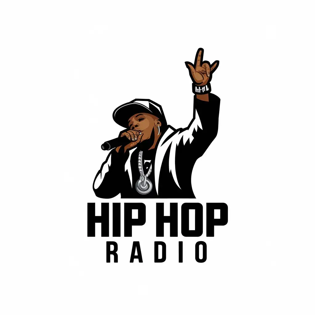 LOGO Design for Hip Hop Radio Bold Complex and Iconic Symbol for Entertainment Industry