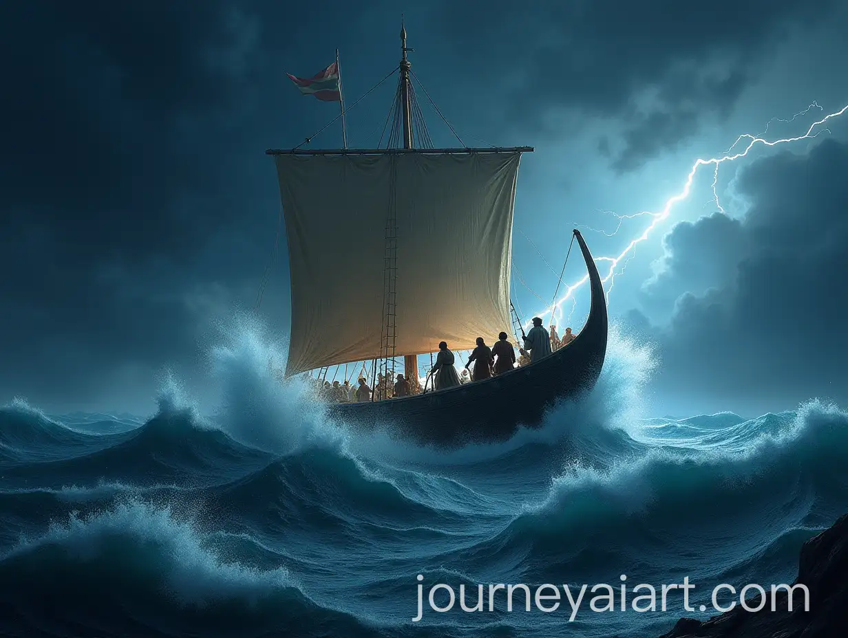 Biblical-Storm-Scene-with-Sailors-Fighting-Giant-Waves-Inside-a-Boat