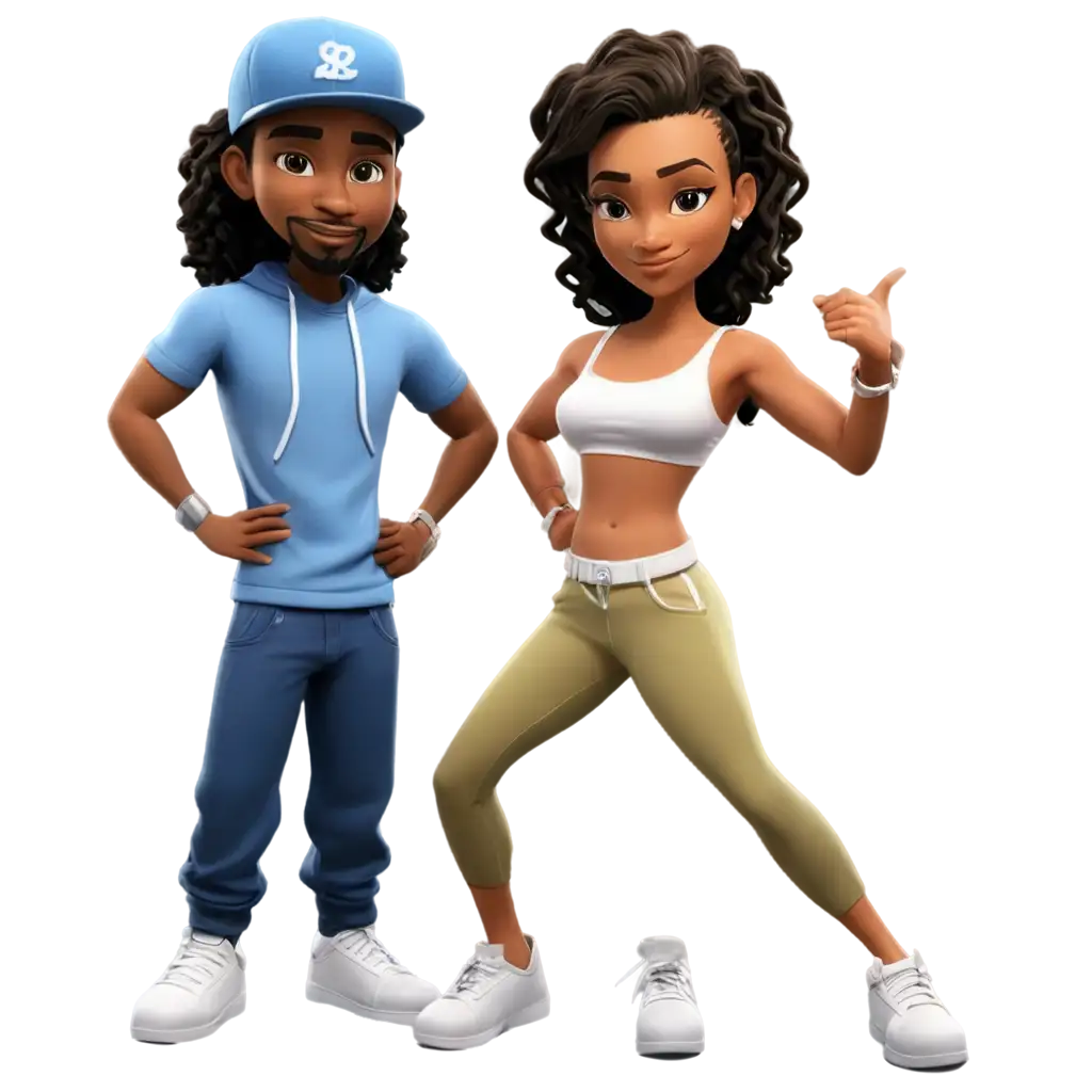 Hip-Hop-Cartoon-Male-and-Female-PNG-Image-Dynamic-Characters-for-Creative-Projects