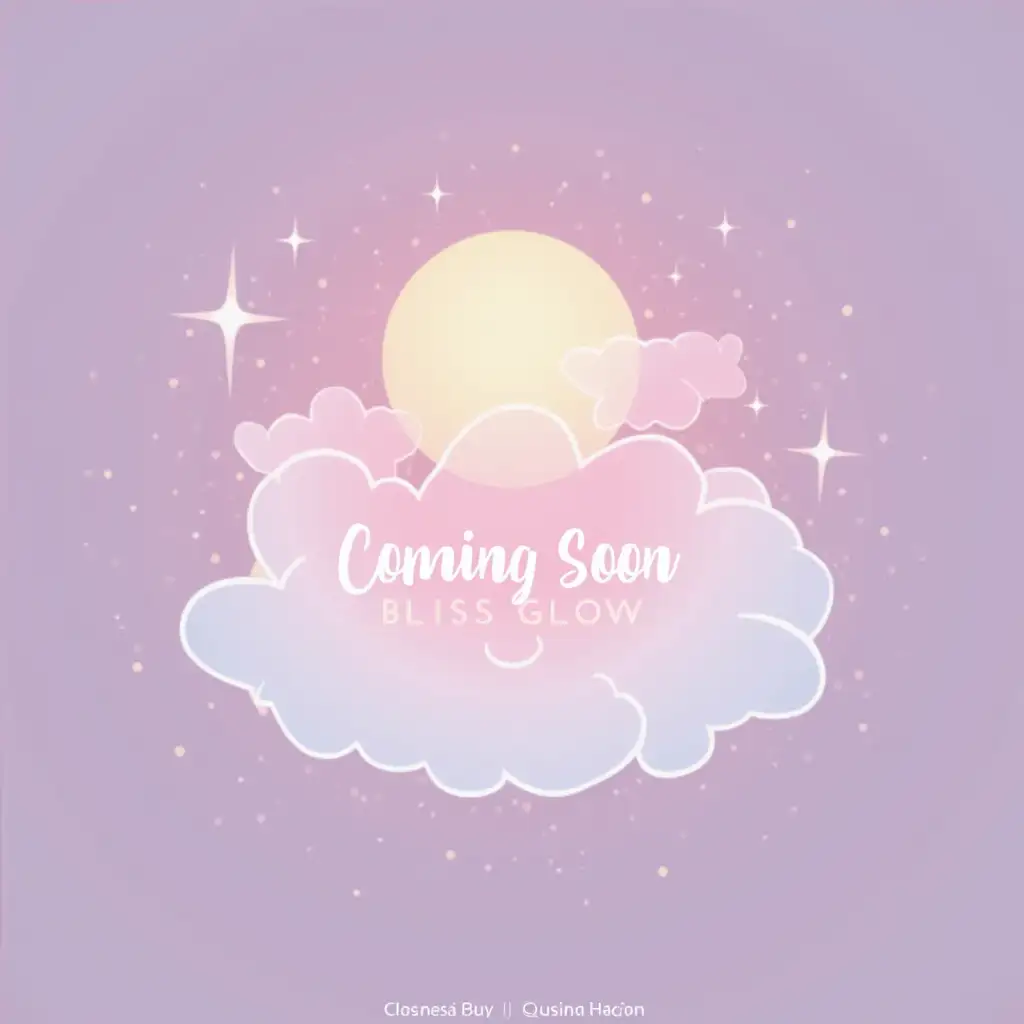 Make a logo with the name Coming Soon pastel colors Bliss Glow