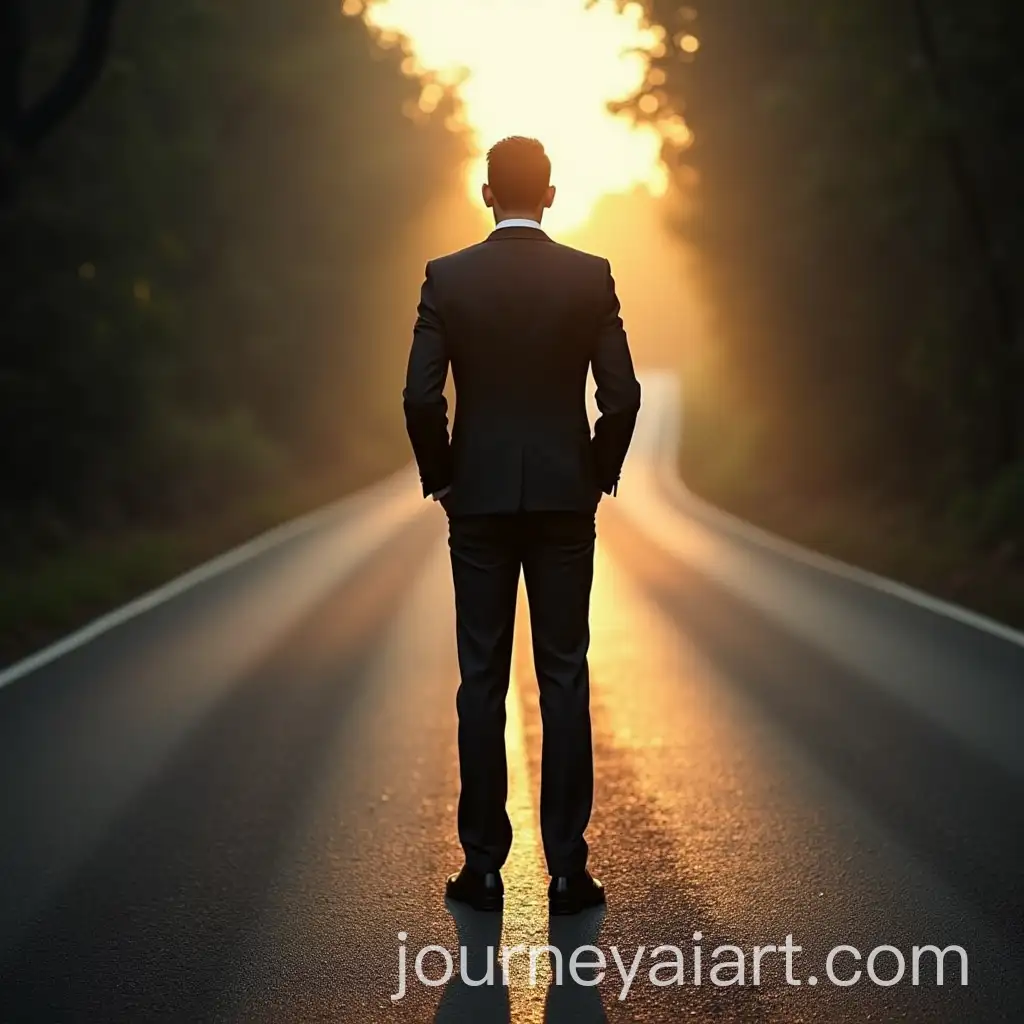 Elegant-Man-at-a-Crossroad-Contemplating-Two-Paths