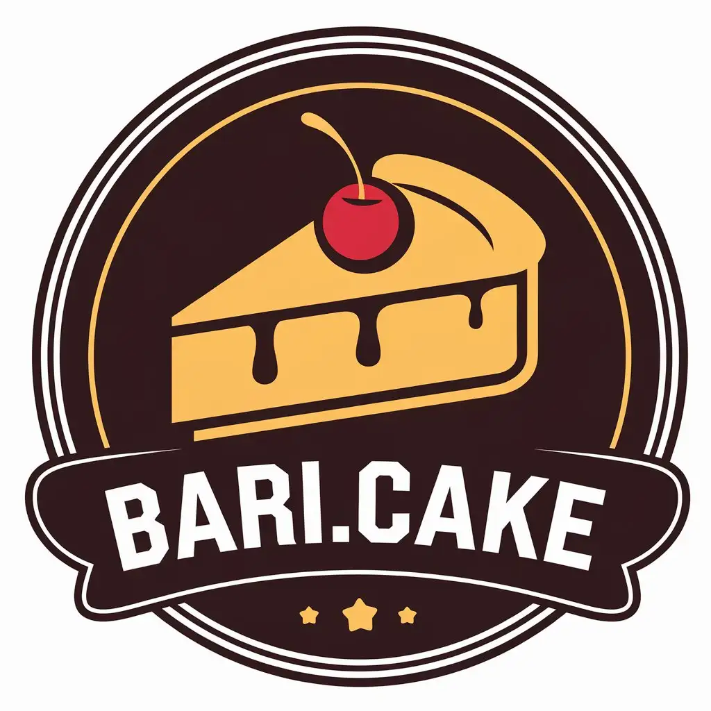 a vector logo design,with the text "BarI.cake", main symbol:Cheesecake,Moderate,be used in Restaurant industry,clear background