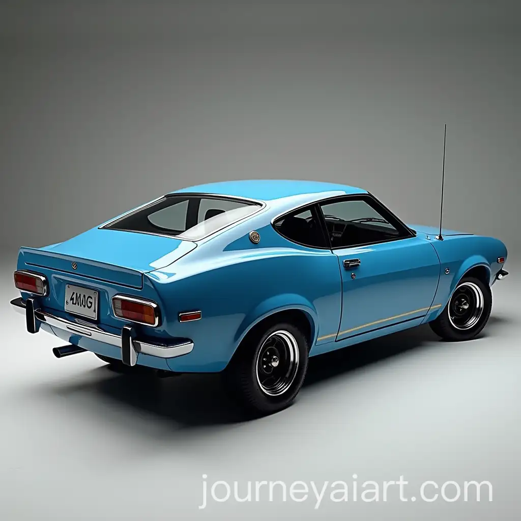 Reimagined-1974-Toyota-Celica-Fastback-Coupe-in-Blue-Black-and-White-Rear-Side-View
