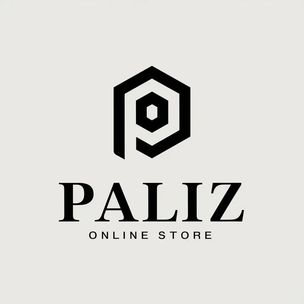 a vector logo design,with the text "Paliz", main symbol:online store,complex,be used in Retail industry,clear background