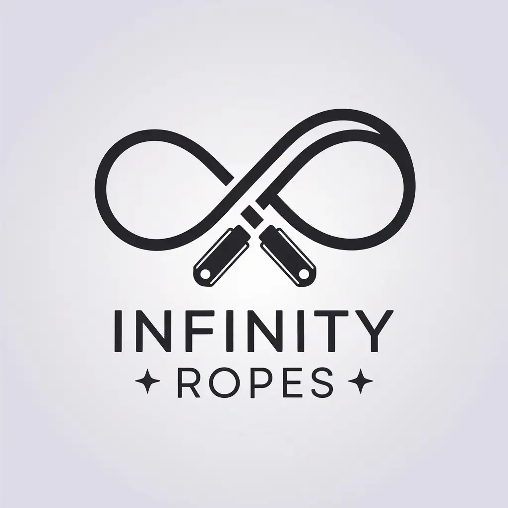 LOGO Design for Infinity Ropes Minimalistic Jump Rope in Infinity Symbol Shape