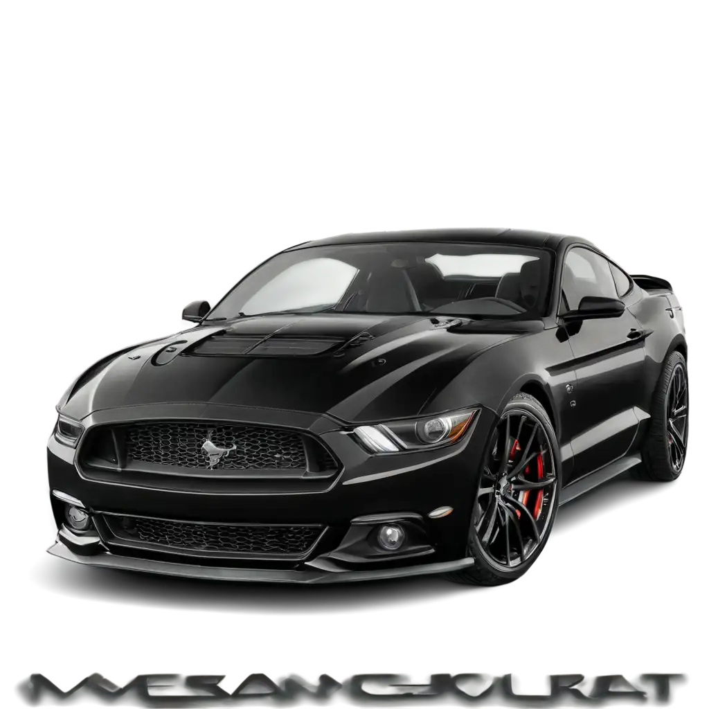 HighQuality-PNG-Image-of-a-Black-Mustang-GT-with-Shadow-and-Spoiler-for-Automotive-Design-and-Marketing