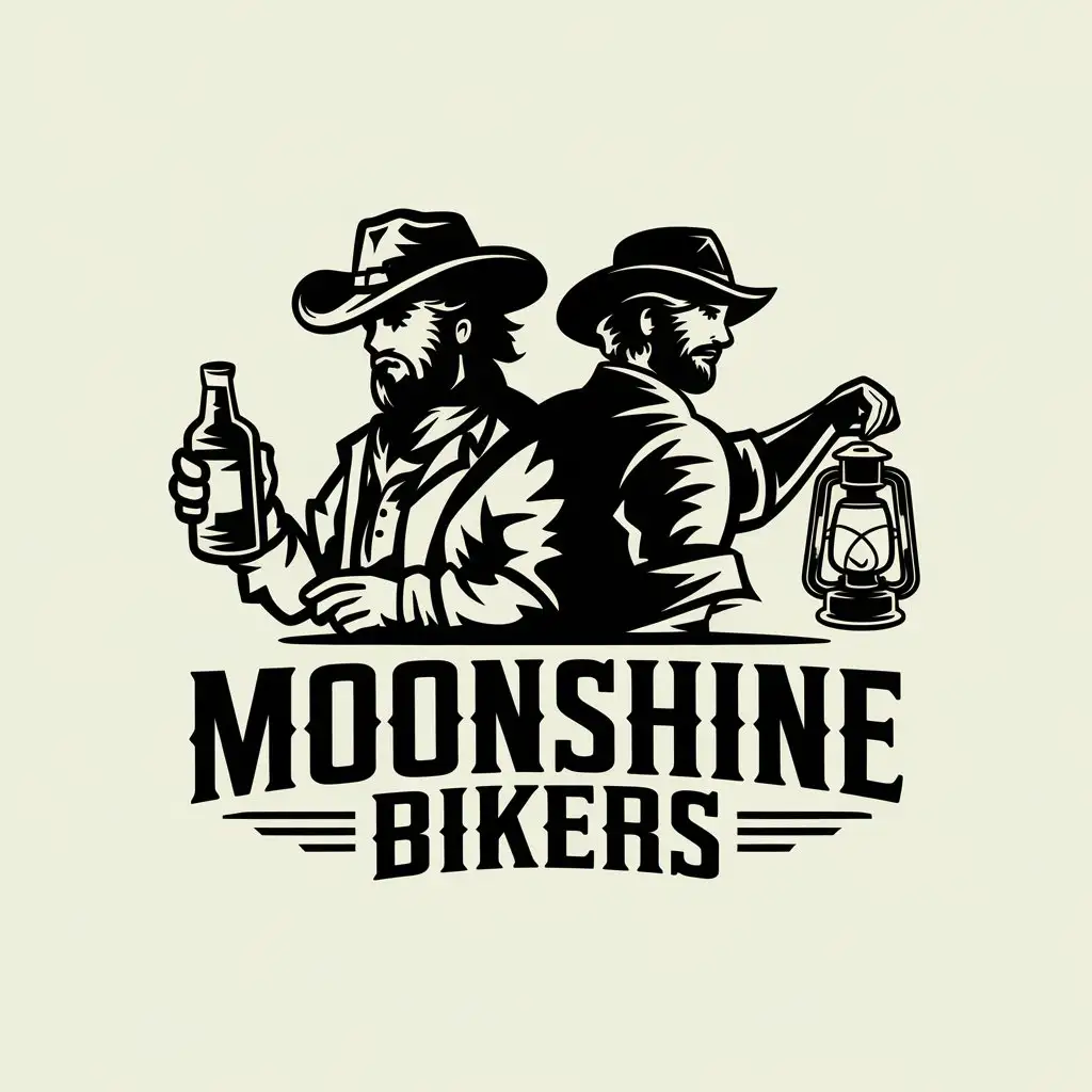 LOGO Design for Moonshine Bikers Cowboy and Moonshiner Western Theme for Travel Industry