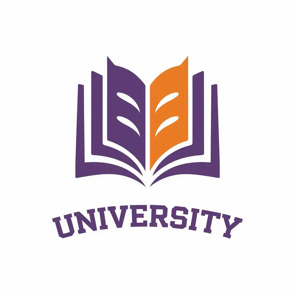 LOGO Design for University Vector Book Symbol for Education Industry with Clear Background