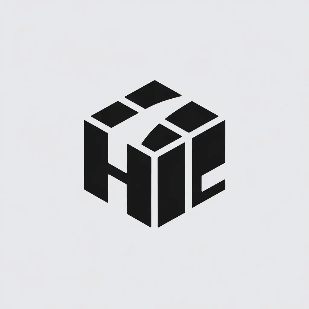 LOGO Design for HL Minimalistic Arc Block Symbol for Technology Industry