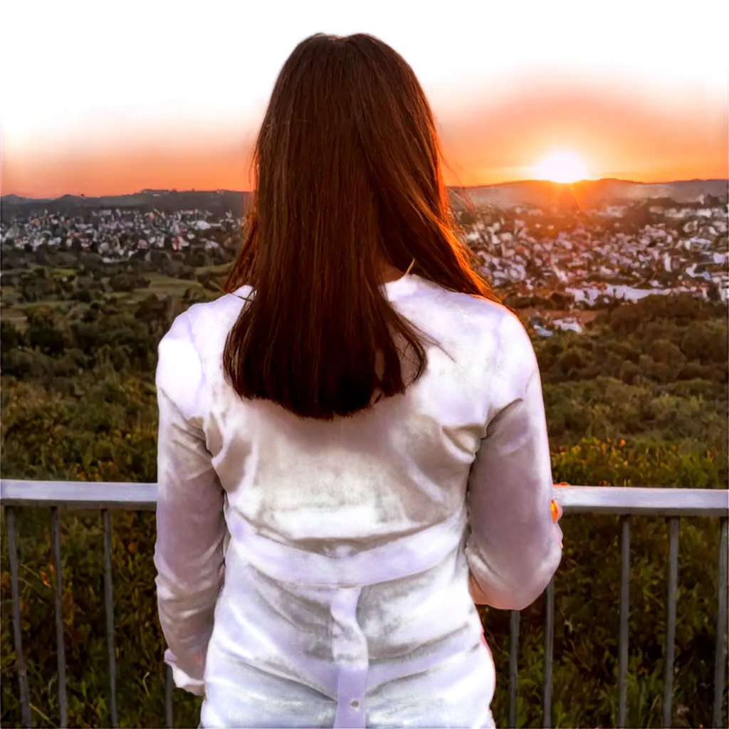 PNG-Image-of-a-Girl-Admiring-the-Sunset-Capturing-Serenity-in-High-Quality