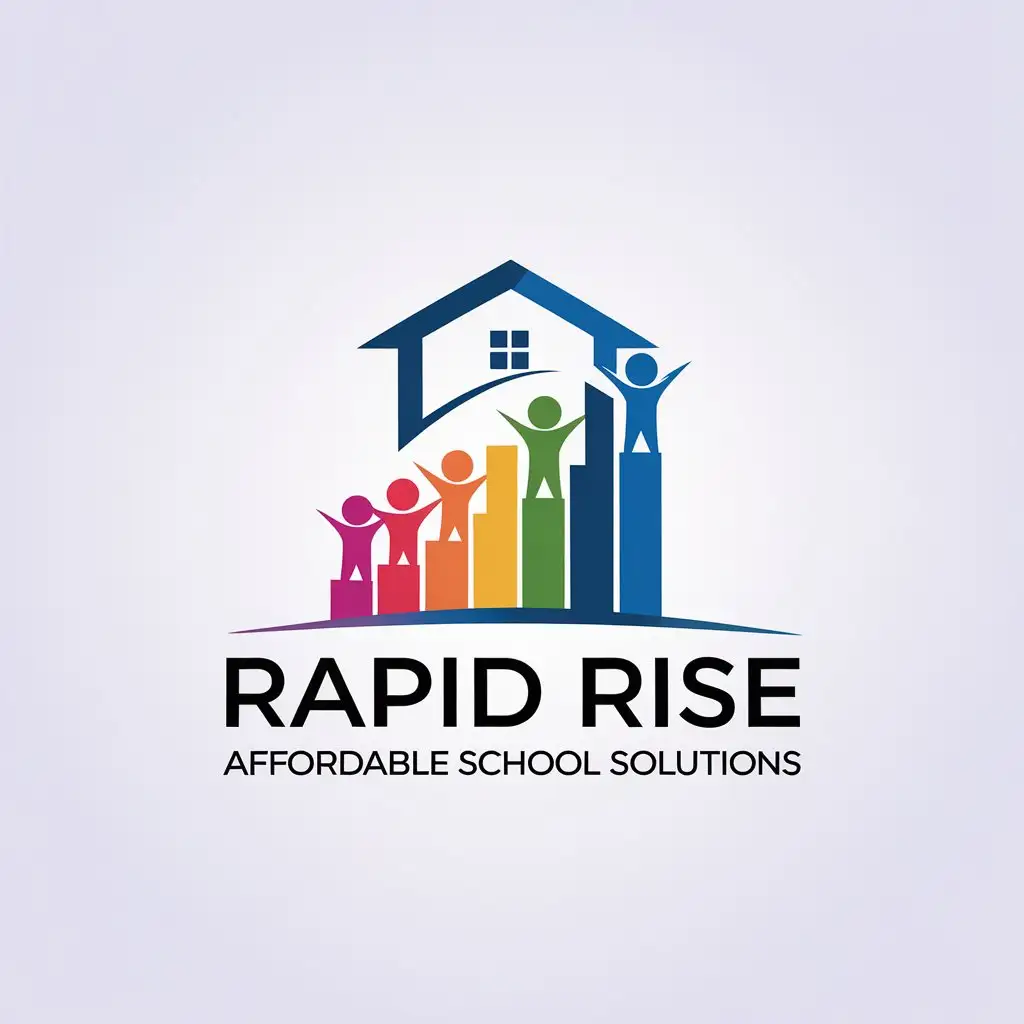 LOGO Design for Rapid Rise Affordable School Solutions with Elementary School Rising Students Theme