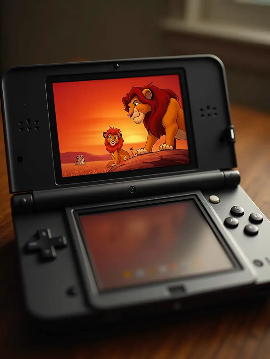 The Lion King on a Nintendo DSi screen