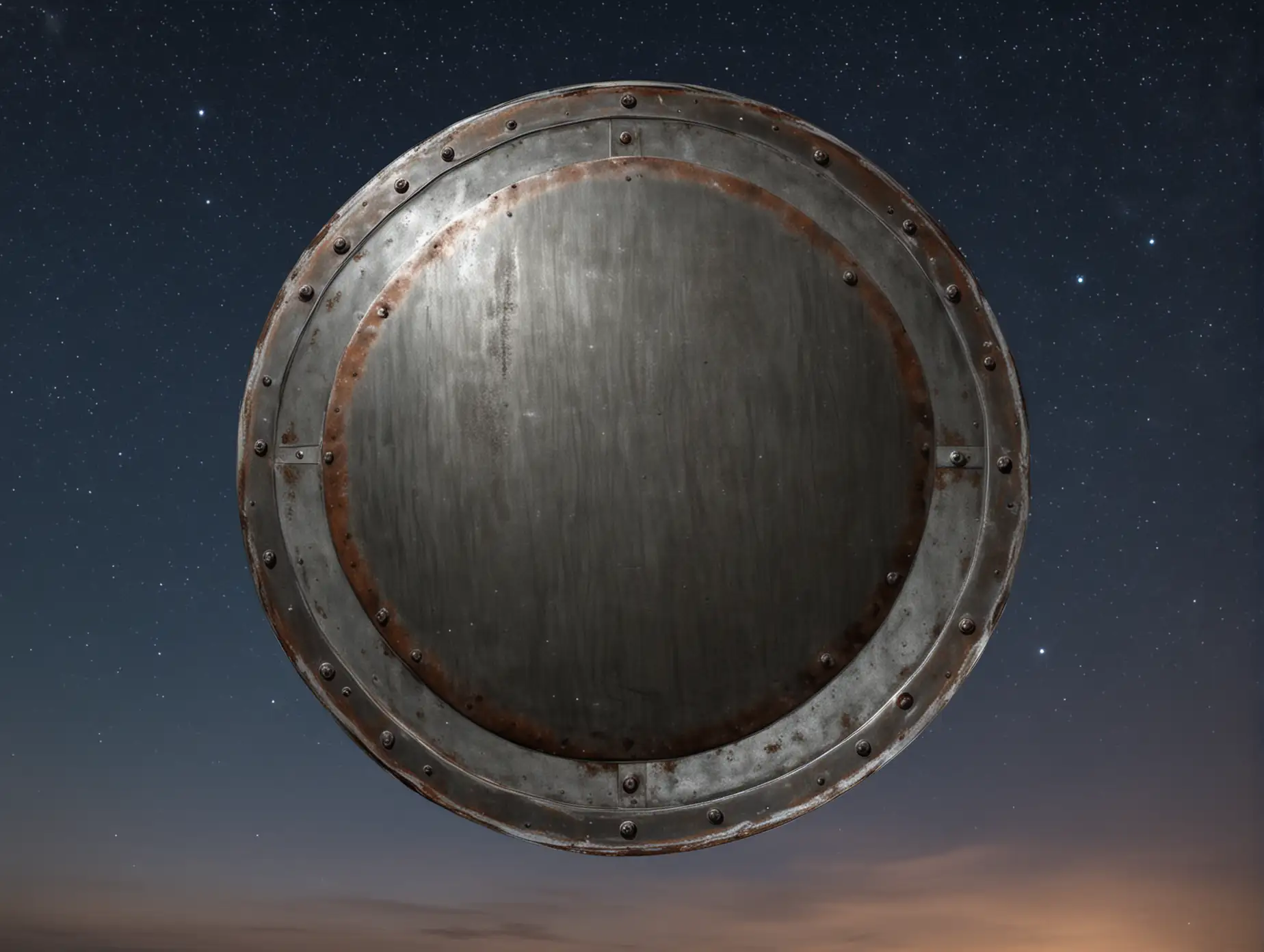 Modern-Steel-Shield-Against-a-Starry-Night-Sky