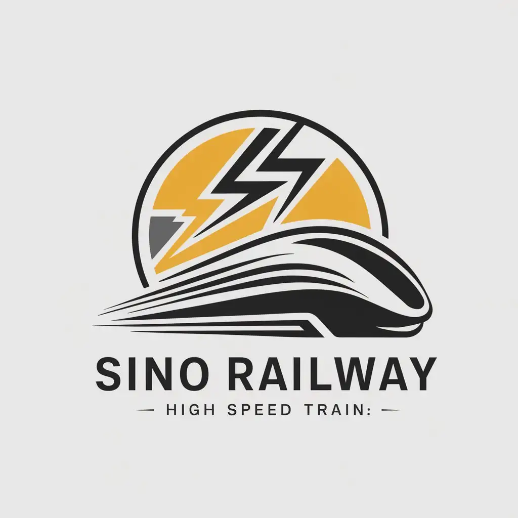 LOGO-Design-For-SINO-RAILWAY-Modern-HighSpeed-Train-with-Black-Horse-and-Lightning-Theme