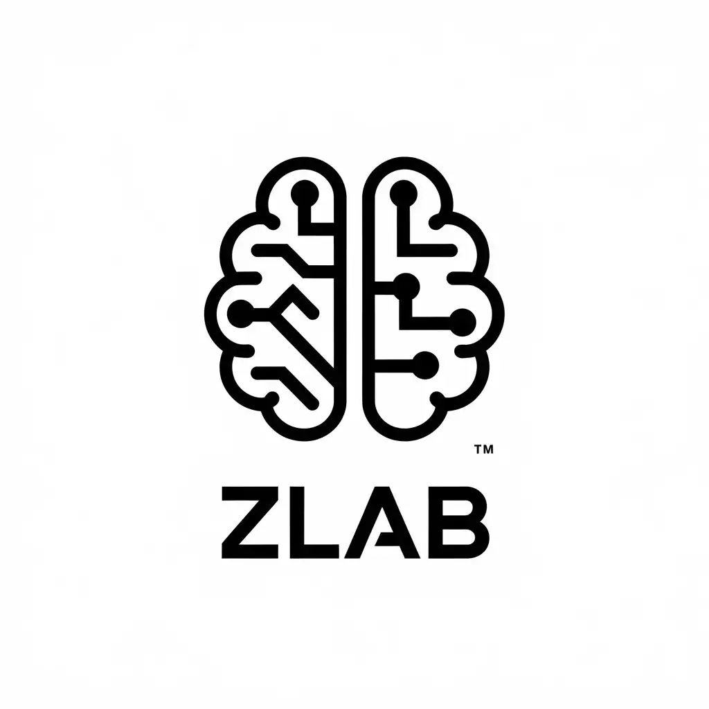 LOGO Design for ZLAB Electronic Brain Symbol for Internet Industry with Clear Background