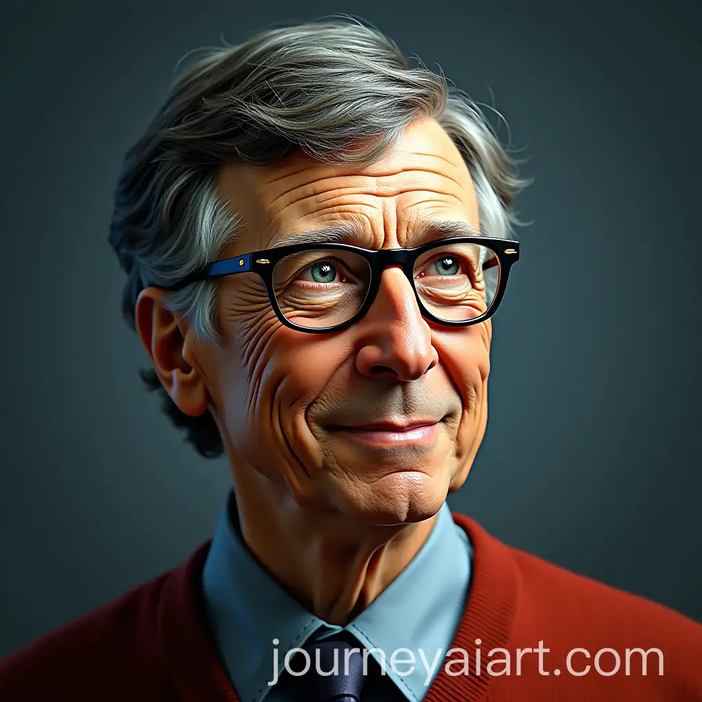Portrait-of-Bill-Gates-with-Iconic-Expression-and-Theoretical-Elements