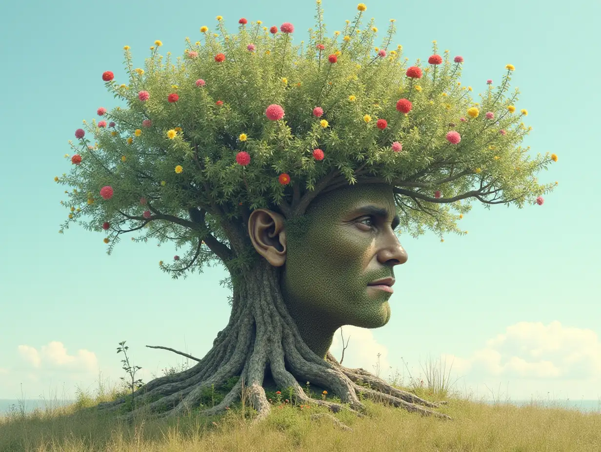 Building TreeHead with Flowers