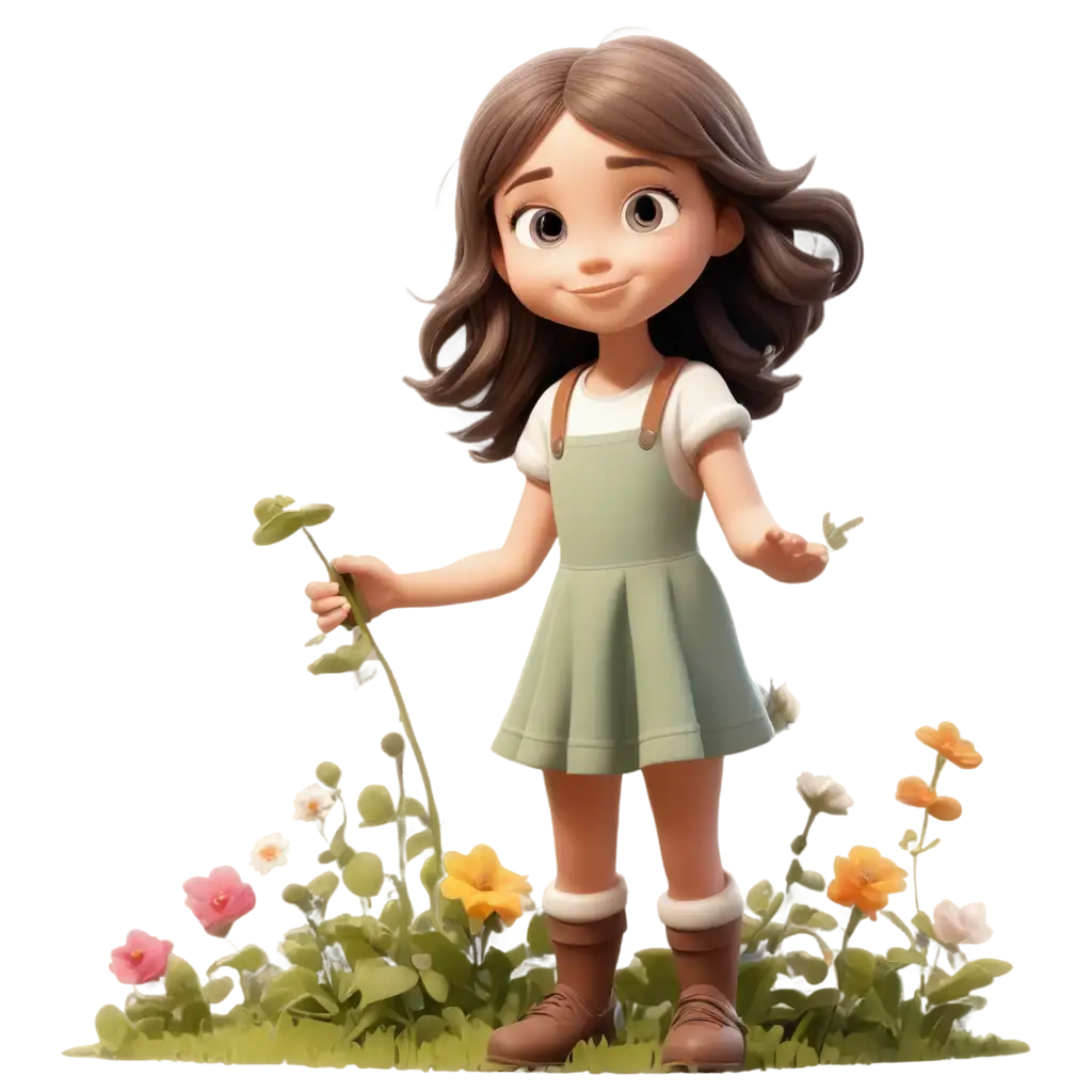 Cartoon-Girl-in-the-Garden-PNG-Vibrant-HighQuality-Image-for-Creative-Projects