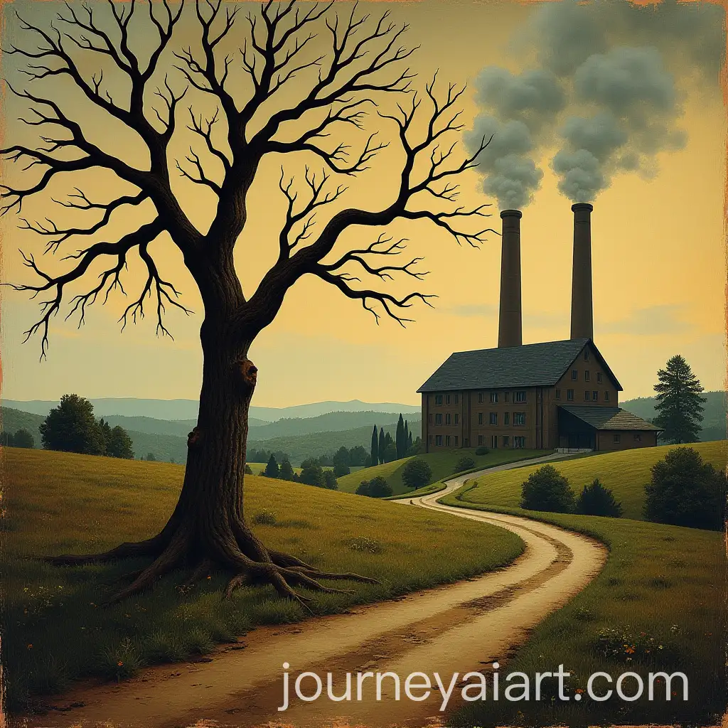 Art-Nouveau-Climate-Change-Illustration-with-Dead-Tree-and-Smoking-Chimneys