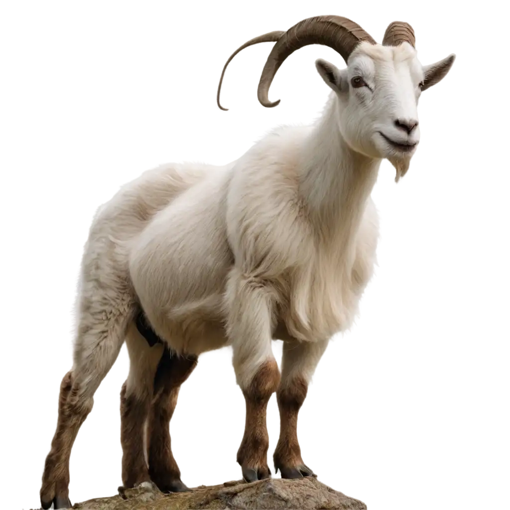 Goat-on-Mountain-PNG-Image-HighQuality-Transparent-Background-for-Versatile-Use