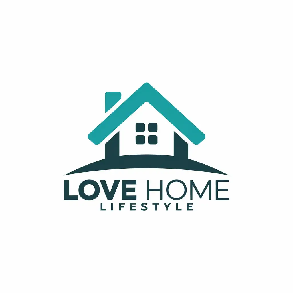 a vector logo design,with the text "love home lifestyle", main symbol:home,Moderate,be used in Home Family industry,clear background