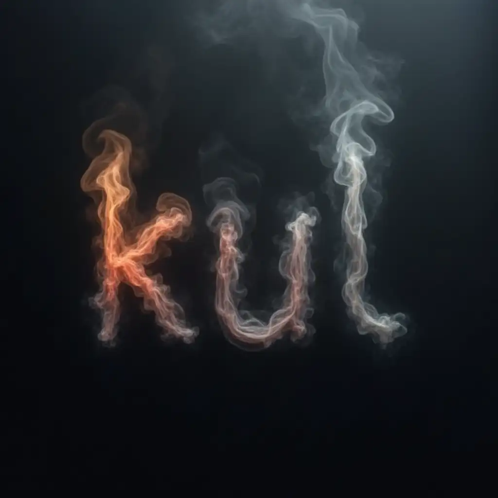 Word Kul Formed from Black Smoke