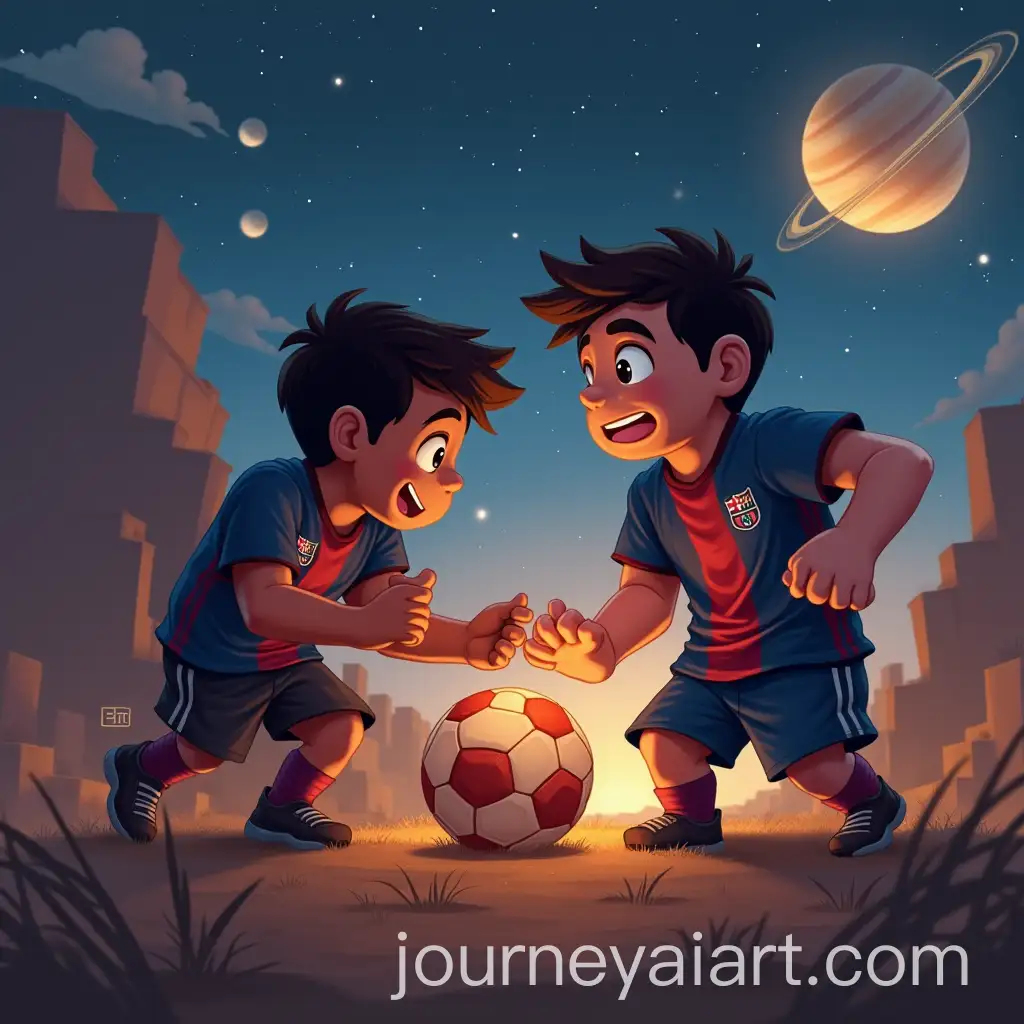 Messi-and-Hafouzliq-Playing-Minecraft-on-Saturn-with-Tralalelo-Tralala-Watching
