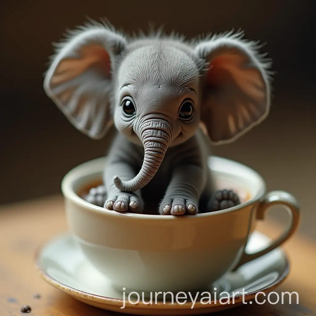 Adorable-Tiny-Baby-Elephant-Sitting-in-an-Espresso-Cup