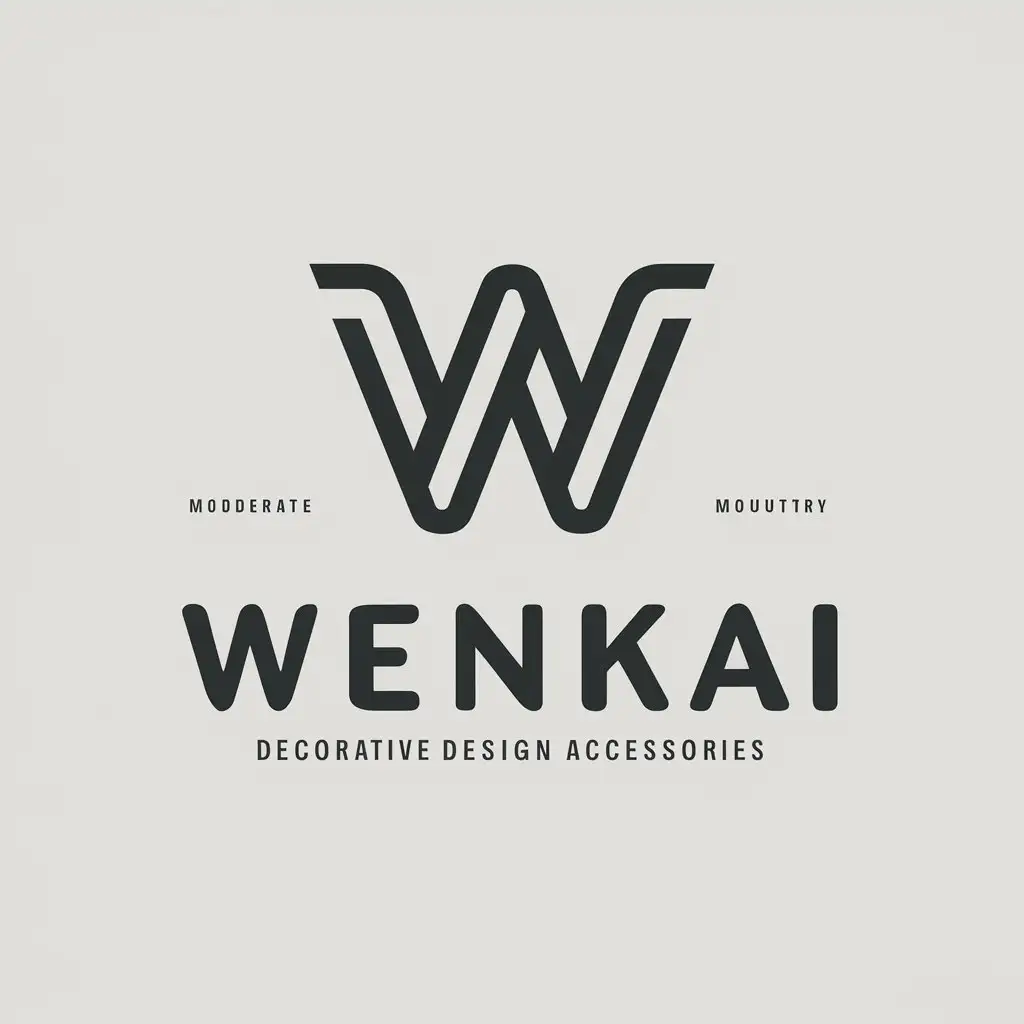 a vector logo design,with the text "wenkai", main symbol:automobile decorative accessories manufacturer,Moderate,be used in Automotive industry,clear background