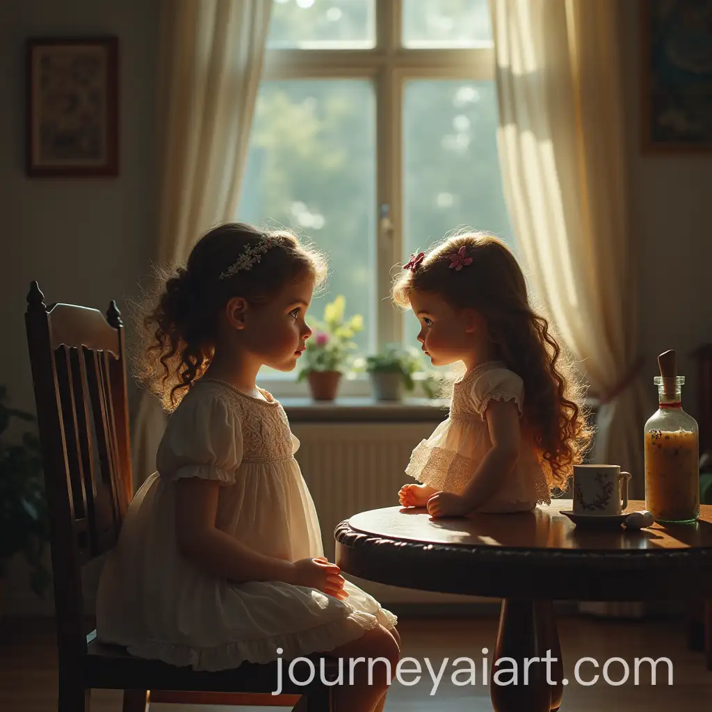 Girl-Sitting-on-Chair-Talking-to-Doll-with-Dream-of-Brother-Playing