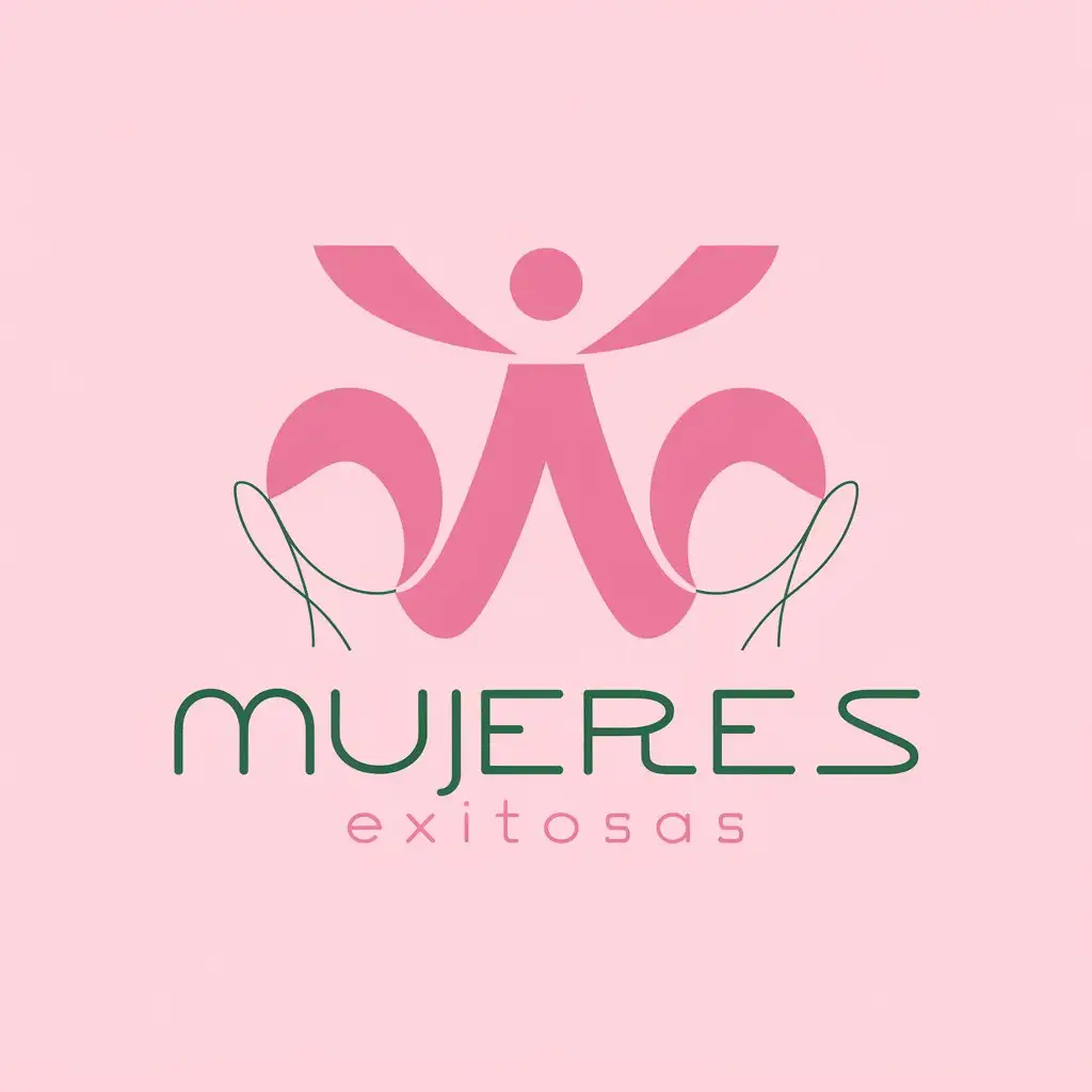 LOGO Design for MUJERES Minimalistic with EXITOSAS Symbol for Home Family Industry