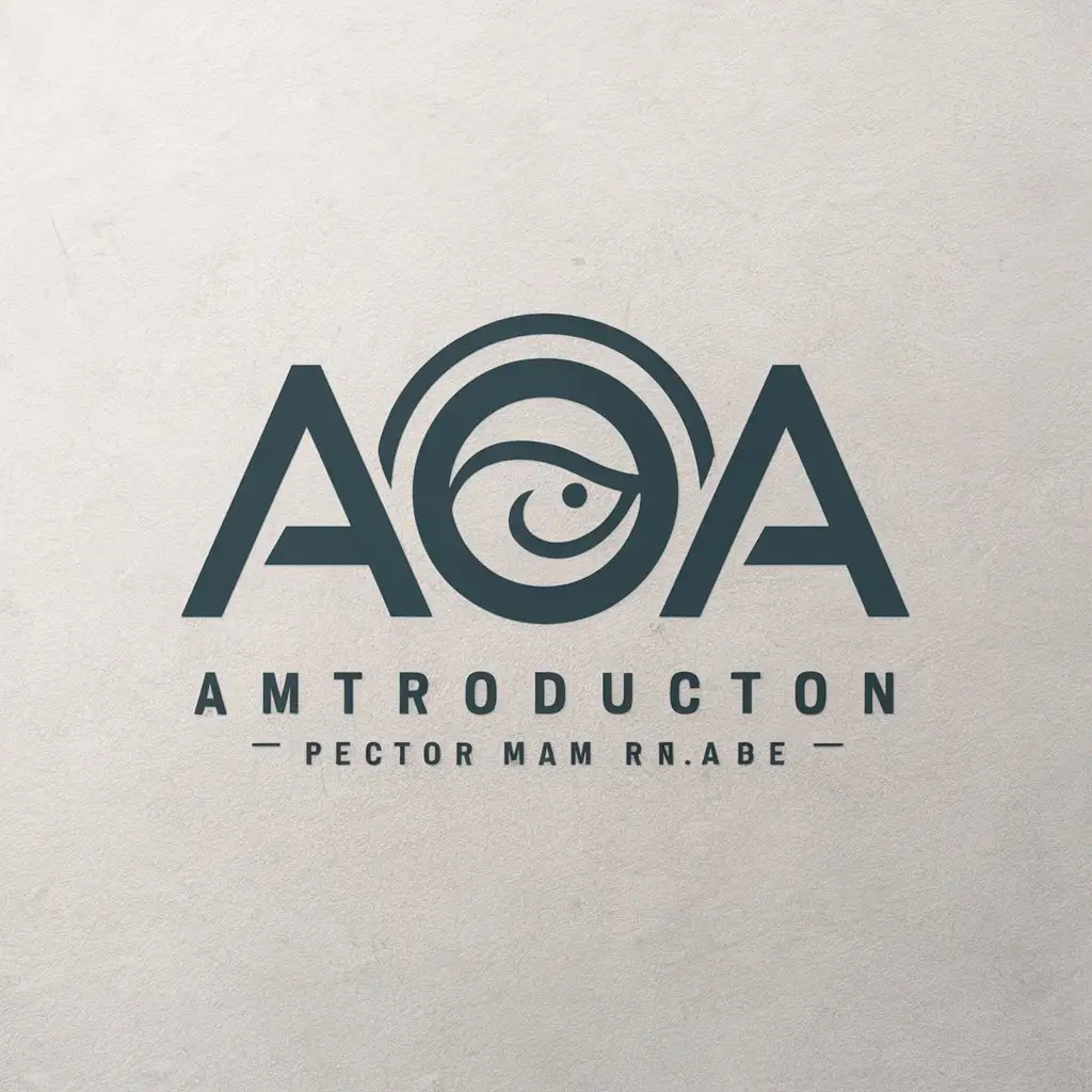 a vector logo design,with the text "AoA", main symbol:AI Introduction, Simple, work,,Moderate,clear background