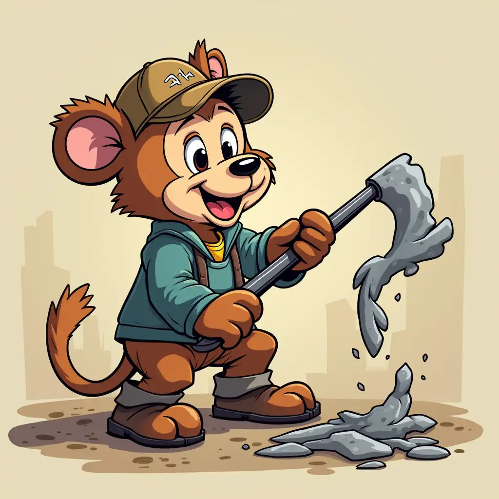 cartoon drawing metal shavings