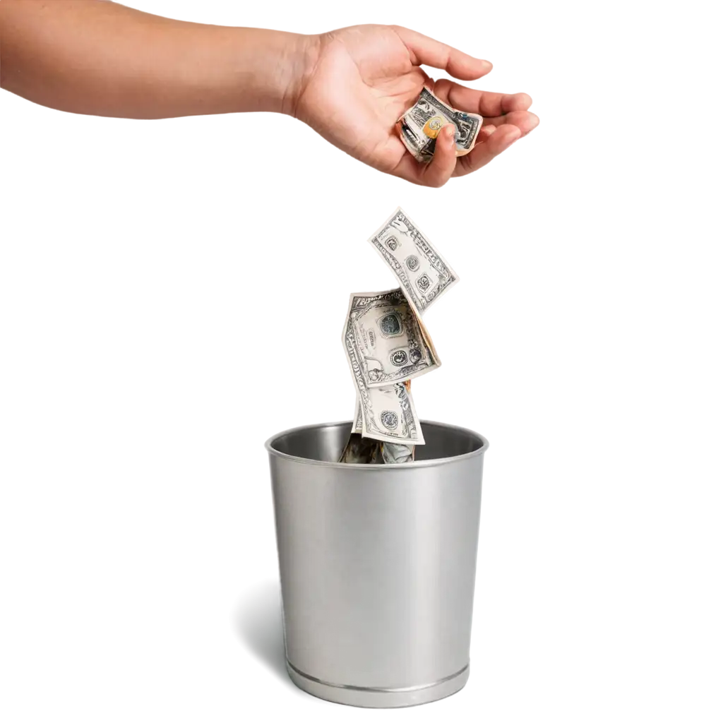 PNG-Image-of-Person-Throwing-Money-in-the-Trash-Symbolic-Representation-for-Social-Commentary