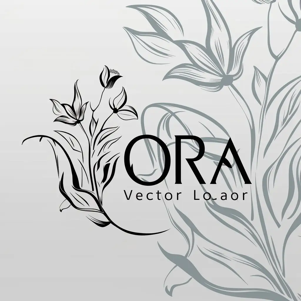 LOGO Design for ORa Nature Elegance Theme with Vector Style and Clear Background