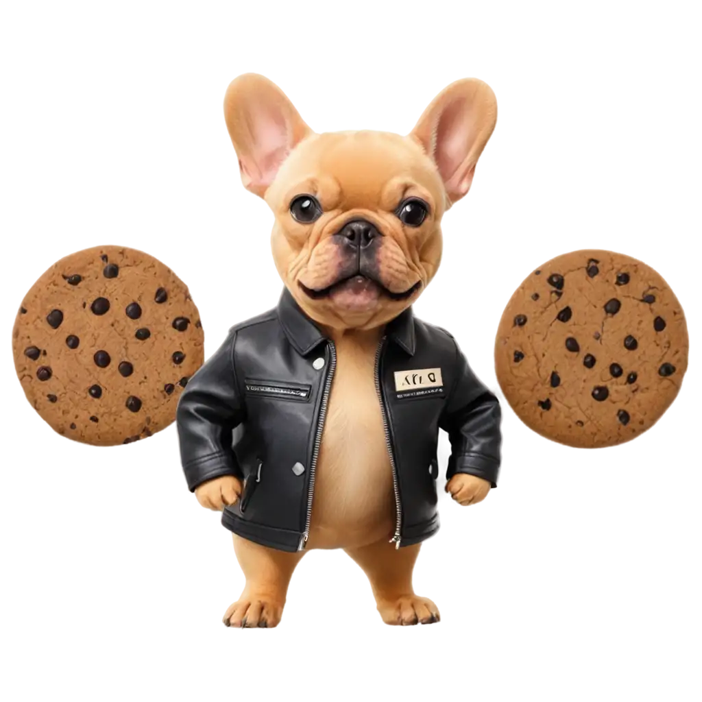 Happy-Caramel-French-Bulldog-in-a-Black-Leather-Jacket-PNG-for-Pet-Lovers-and-Treat-Enthusiasts