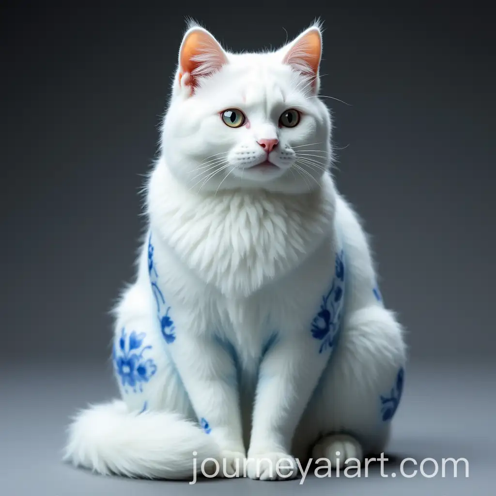 Beautiful-White-Cat-with-Blue-Traditional-Chinese-Porcelain-Pattern