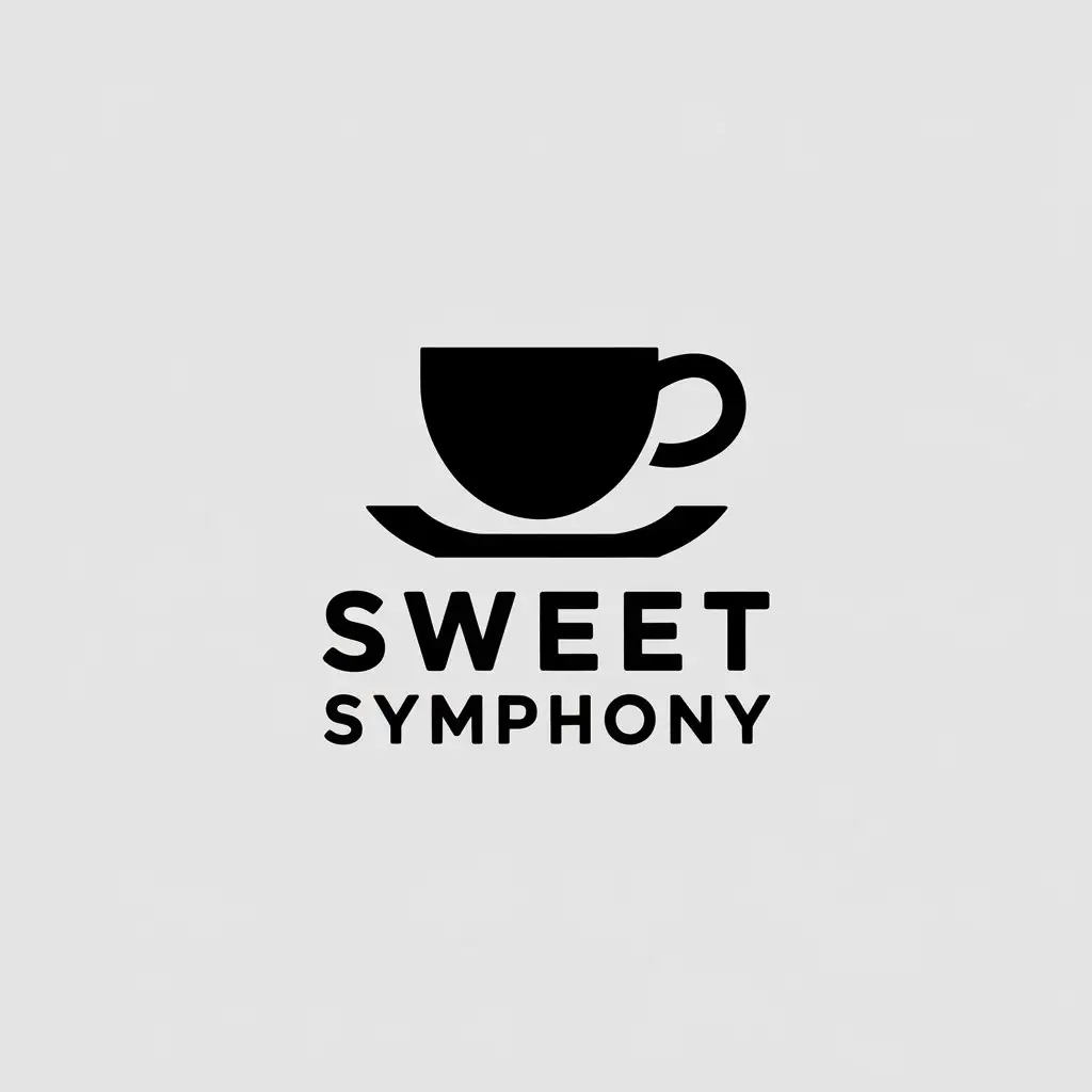 LOGO Design for Sweet Symphony Minimalistic Coffee Theme for Restaurant Industry